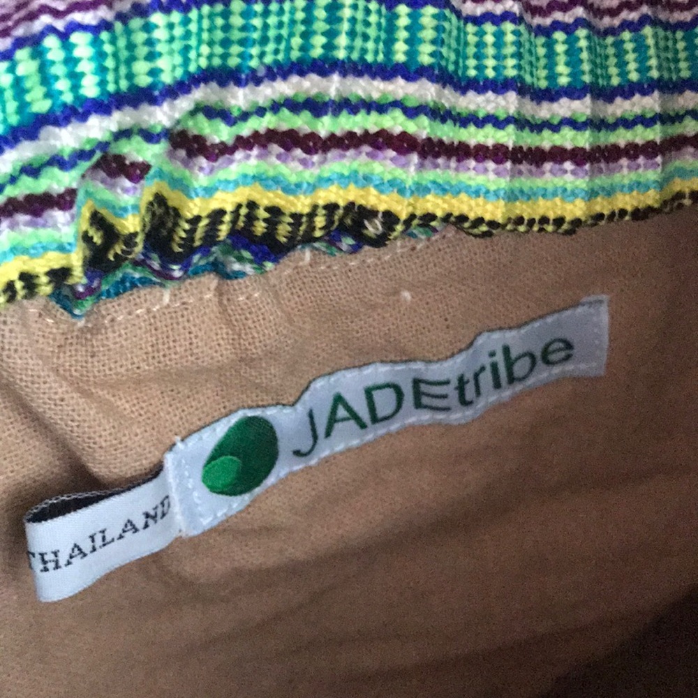 NWOT JadeTribe Large Tassel straw bag w/lining - Picture 4 of 5
